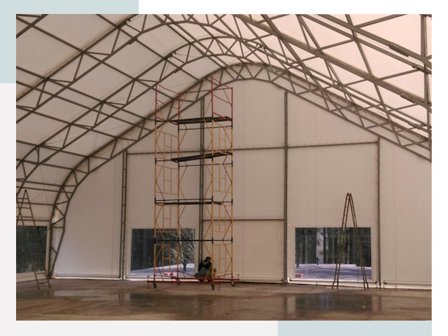 Шатровые ангары в Ноябрьске