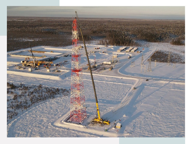 Мачты связи в Ноябрьске