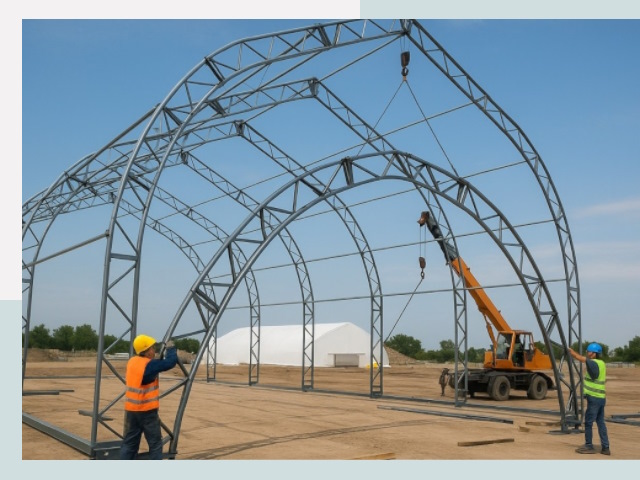 Монтаж ангаров в Ноябрьске от 608 руб. - Надежно и быстро